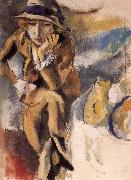 Jules Pascin Seating Portrait of Aierami oil painting picture wholesale